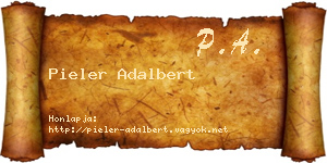 Pieler Adalbert névjegykártya